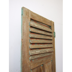 Drewniana okiennica Vintage dwustronna dwukolorowa 98x45cm
